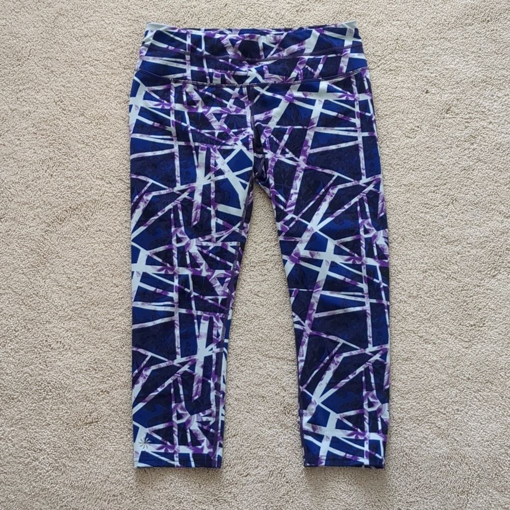 Athleta Floral Geo Sonar Capri Size S